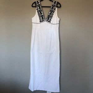 J Crew embroidered maxi dress